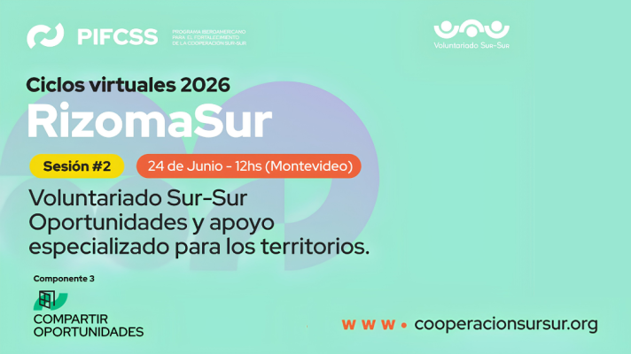 Apoyo especializado del Voluntariado Sur-Sur para territorios iberoamericanos